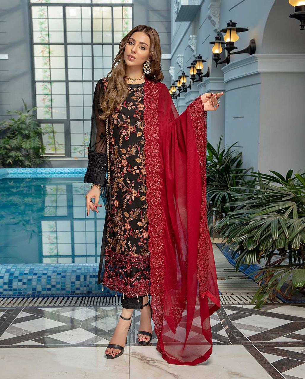 AZURE LAWN EMBROIDERY DRESS 3 PIECE UNSTITCHED