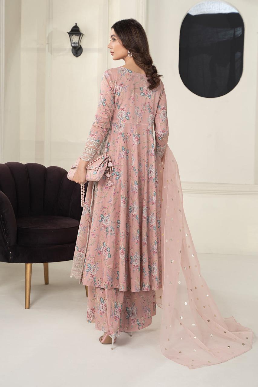 MARIA B LAWN PRINTED EMBROIDERY DRESS 3 PIECE UNSTITCHED