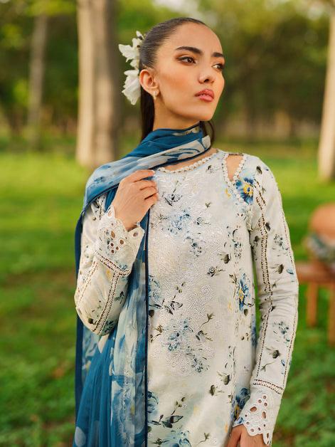 ASIFA NABEEL LAWN PRINTED EMBROIDERY DRESS 3 PIECE UNSTITCHED