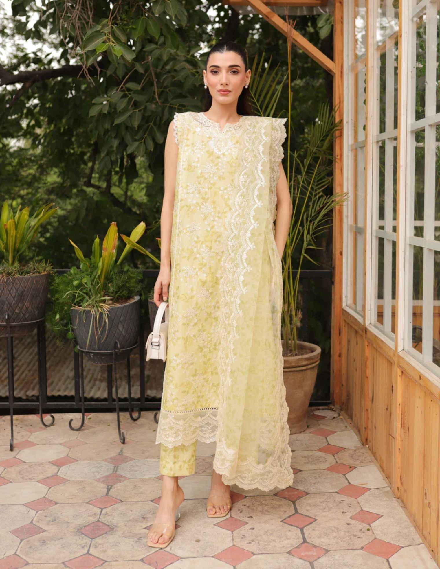 Zaib Luxury Lawn X Edit 25 - PASTEL LIME LUXURY LAWN NEL-23624