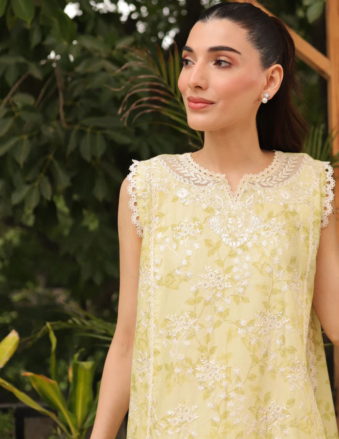 Zaib Luxury Lawn X Edit 25 - PASTEL LIME LUXURY LAWN NEL-23624