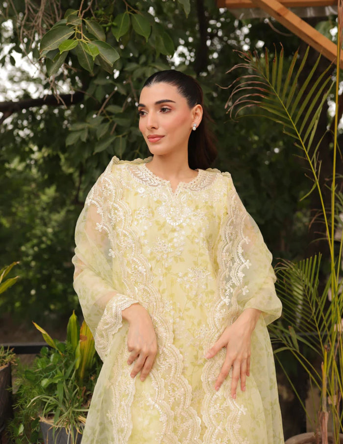 Zaib Luxury Lawn X Edit 25 - PASTEL LIME LUXURY LAWN NEL-23624