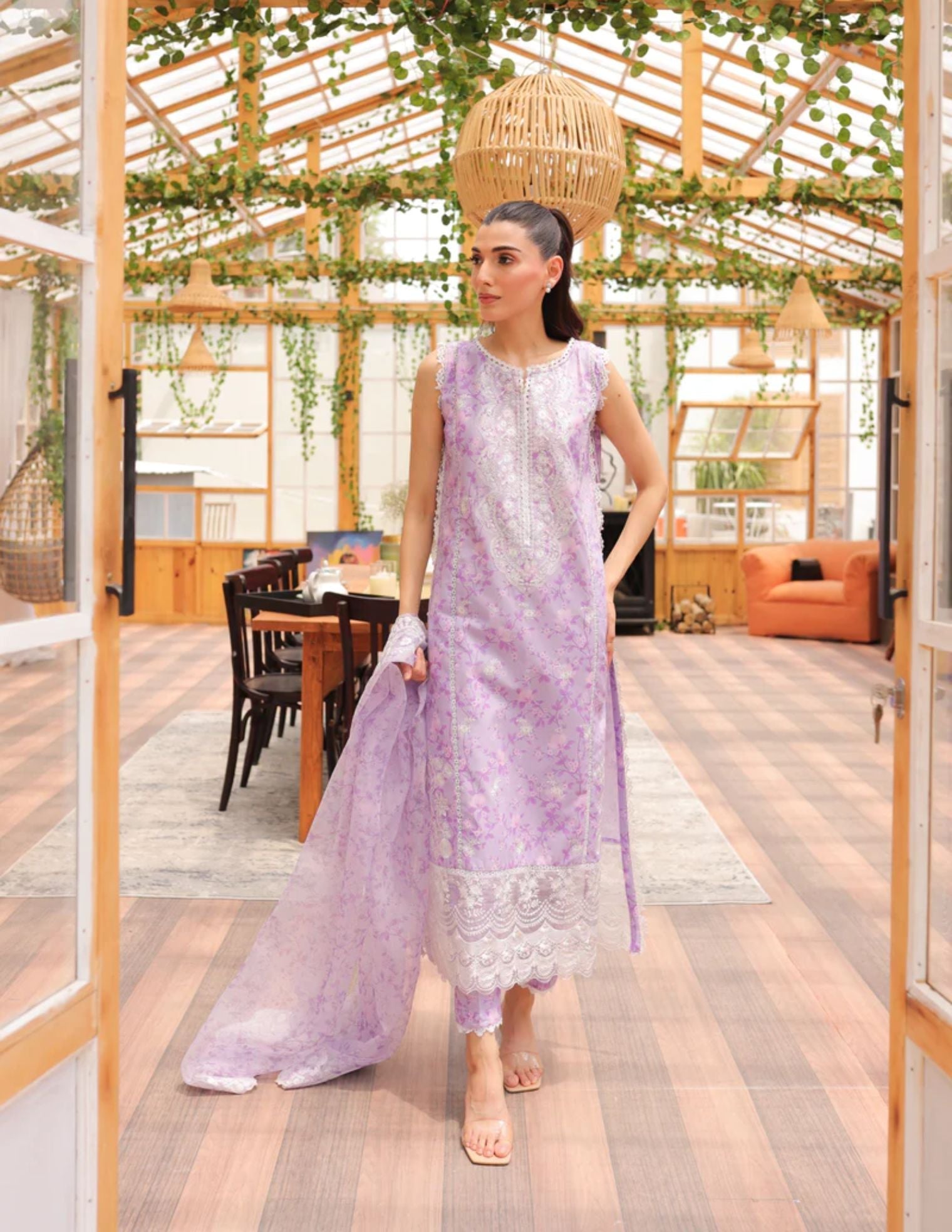 Zaib Luxury Lawn X Edit 26 - PASTEL LILAC LUXURY LAWN NEL-23623