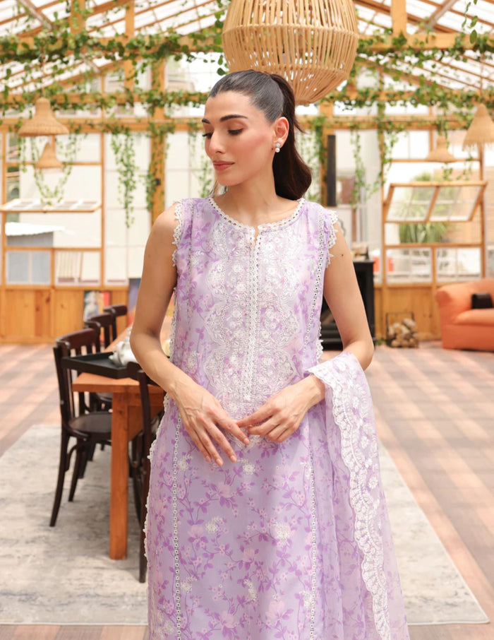 Zaib Luxury Lawn X Edit 26 - PASTEL LILAC LUXURY LAWN NEL-23623