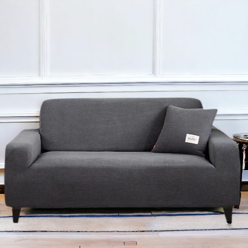 Micro Mesh Fitted Sofa Cover | Dark Grey Color