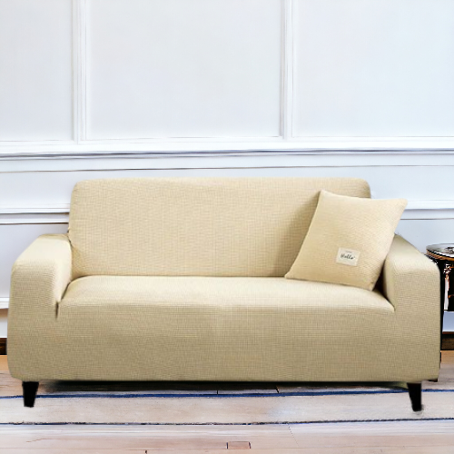 Micro Mesh Fitted Sofa Cover | Skin Golden Color