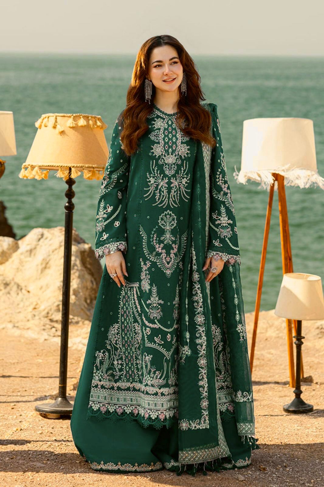 QALAMKAR 3pc Summer Casual Collection  Code:1001az