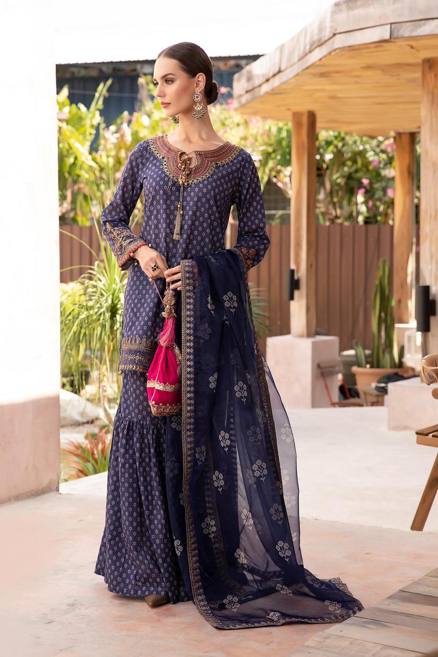 MARIA B LAWN PRINTED EMBROIDERY DRESS 3 PIECE UNSTITCHED