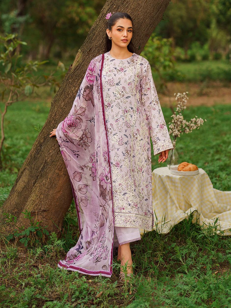 ASIFA NABEEL LAWN PRINTED EMBROIDERY DRESS 3 PIECE UNSTITCHED