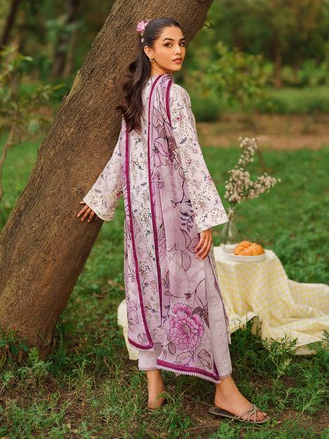 ASIFA NABEEL LAWN PRINTED EMBROIDERY DRESS 3 PIECE UNSTITCHED